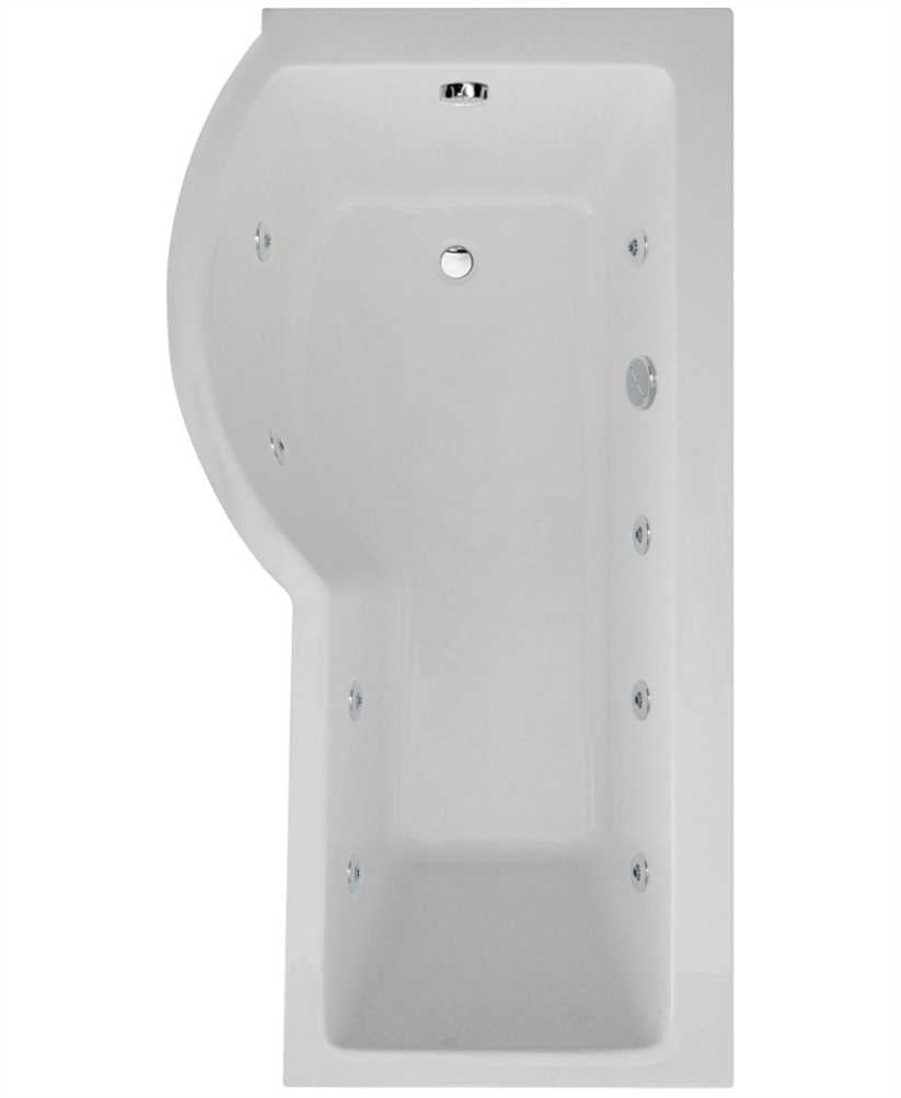 P Shape 1700x850mm LH Single Ended 8 Jet