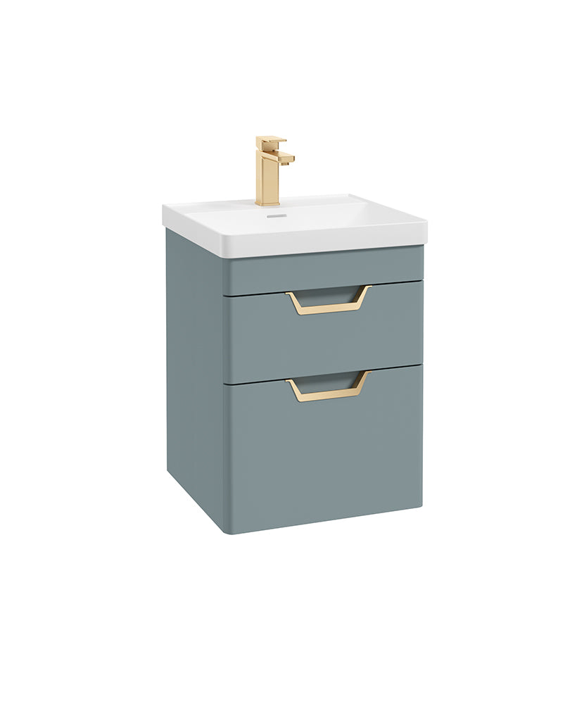 Freya 50cm 2 Drawer Wall Hung Vanity Uni