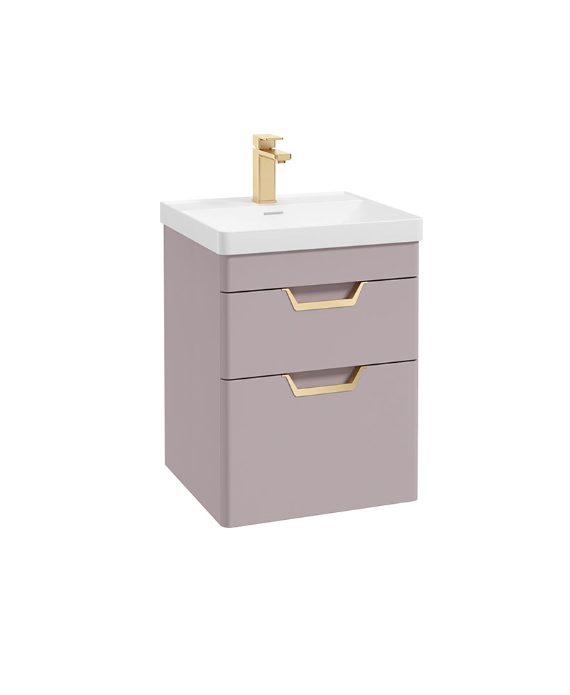 Freya 50cm 2 Drawer Wall Hung Vanity Uni