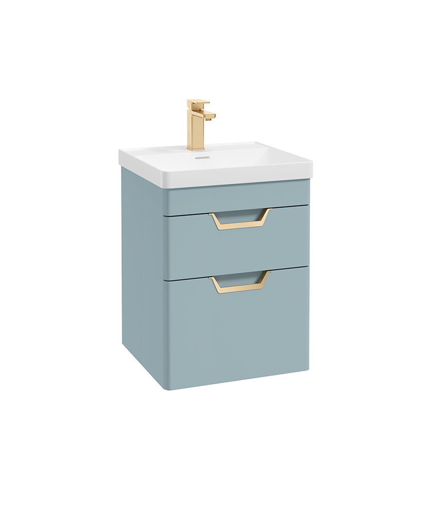 Freya 50cm 2 Drawer Wall Hung Vanity Uni