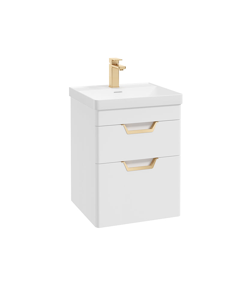 Freya 50cm 2 Drawer Wall Hung Vanity Uni