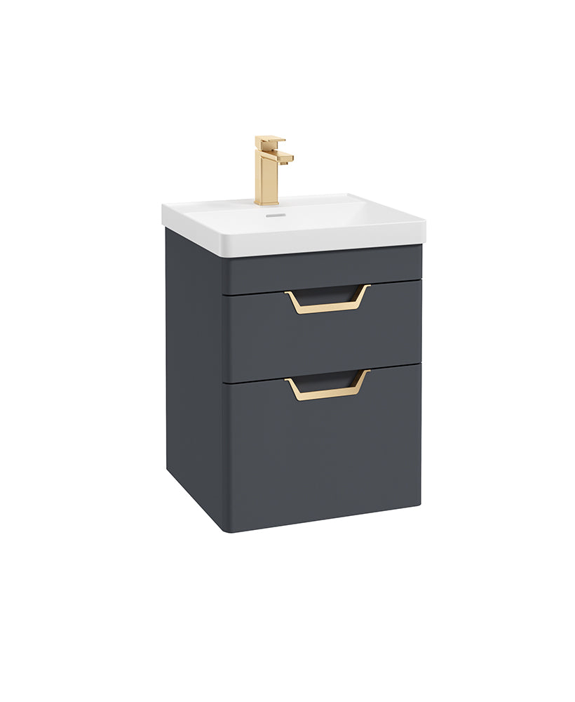 Freya 50cm 2 Drawer Wall Hung Vanity Uni