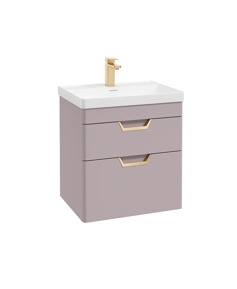 Freya 60cm 2 Drawer Wall Hung Vanity Uni