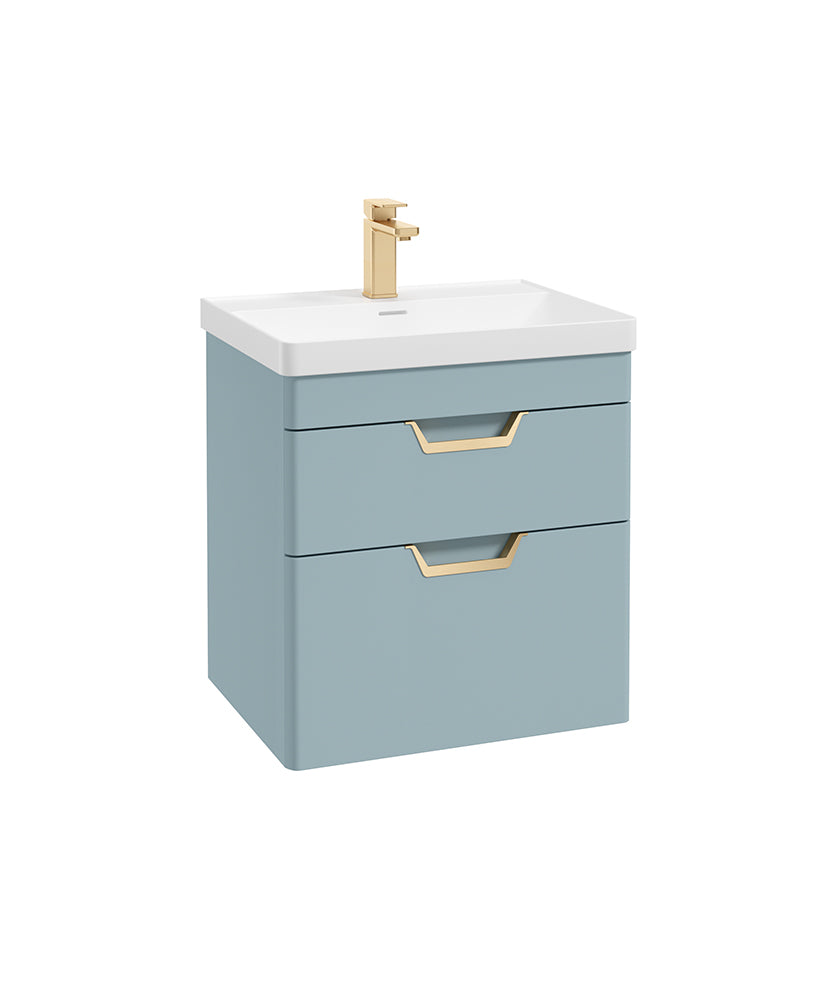 Freya 60cm 2 Drawer Wall Hung Vanity Uni