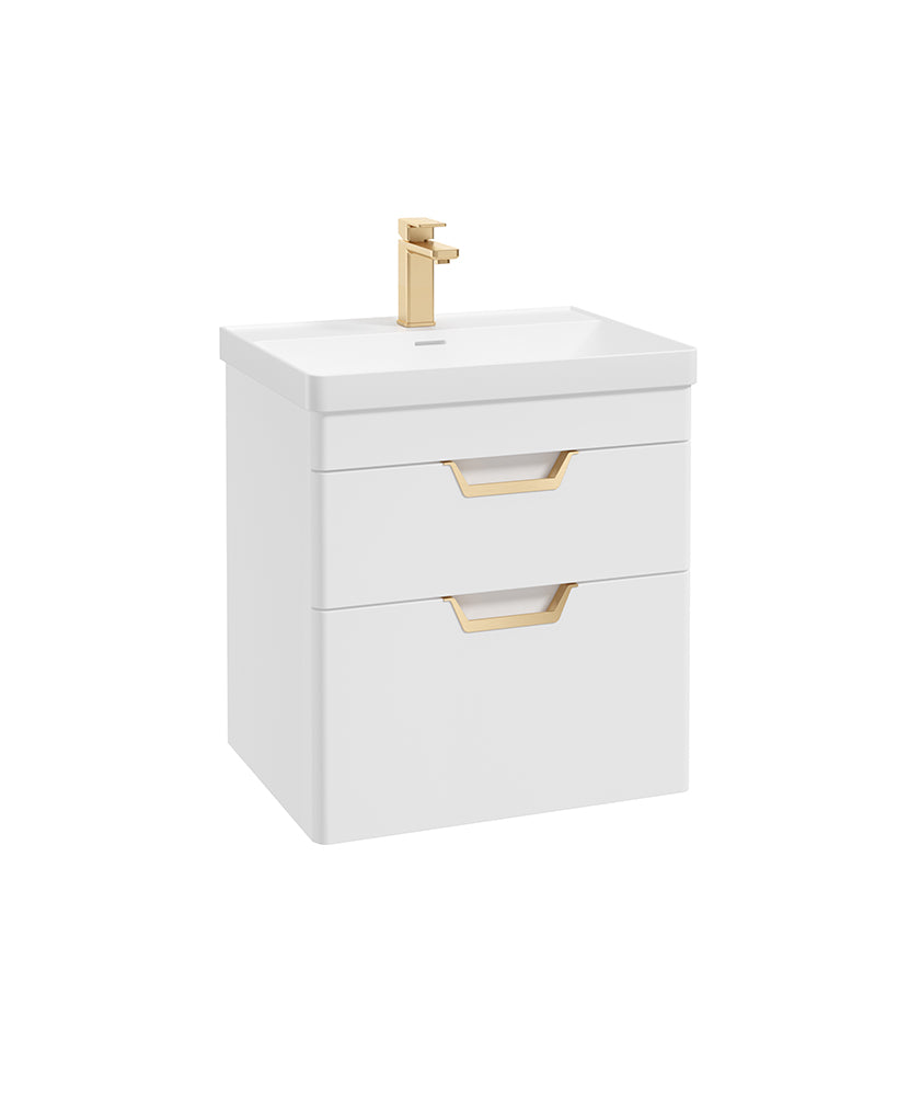 Freya 60cm 2 Drawer Wall Hung Vanity Uni