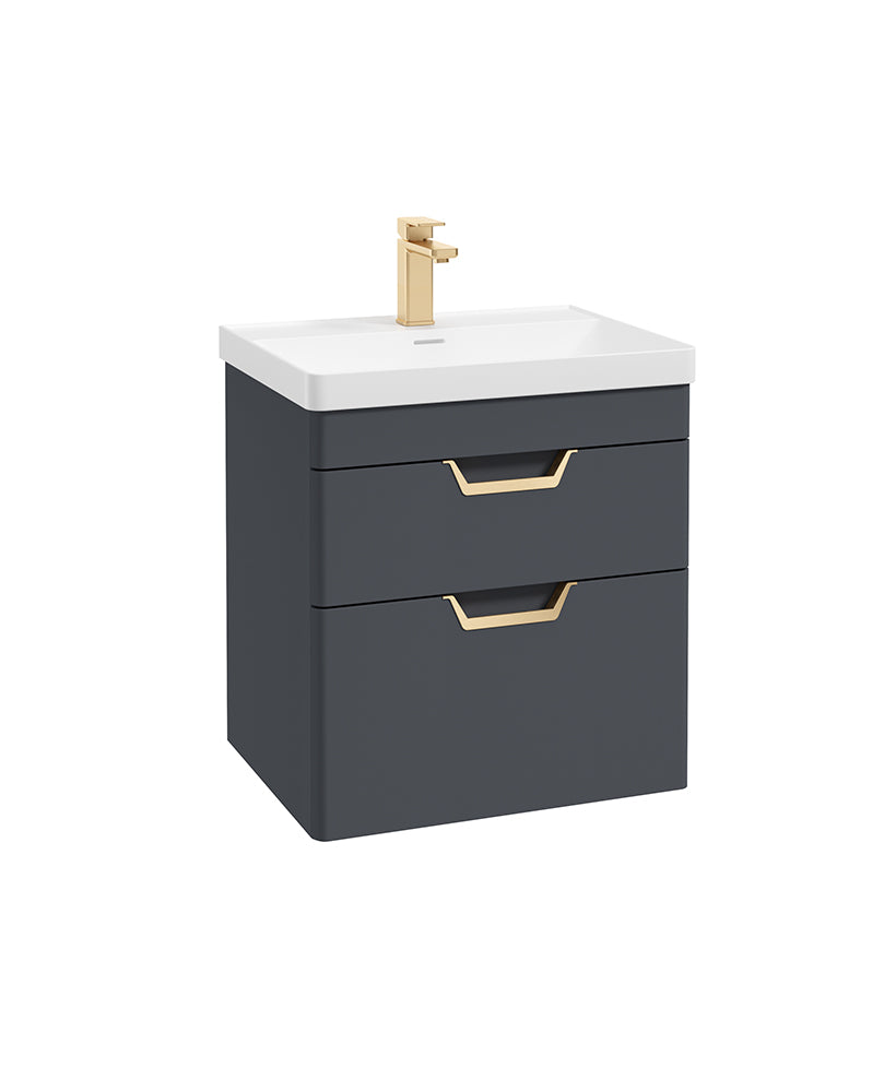 Freya 60cm 2 Drawer Wall Hung Vanity Uni