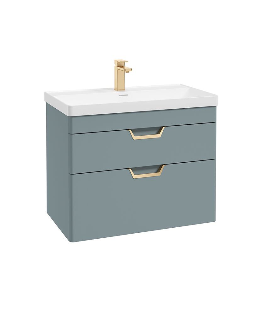Freya 80cm 2 Drawer Wall Hung Vanity Uni