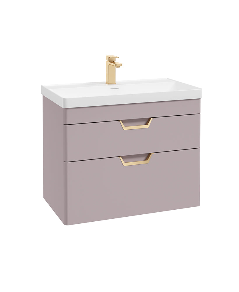 Freya 80cm 2 Drawer Wall Hung Vanity Uni