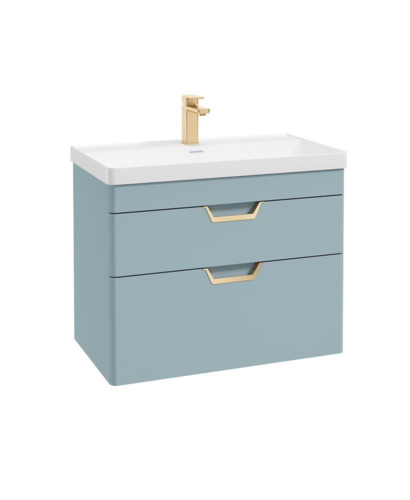 Freya 80cm 2 Drawer Wall Hung Vanity Uni