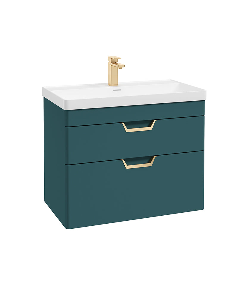 Freya 80cm 2 Drawer Wall Hung Vanity Uni