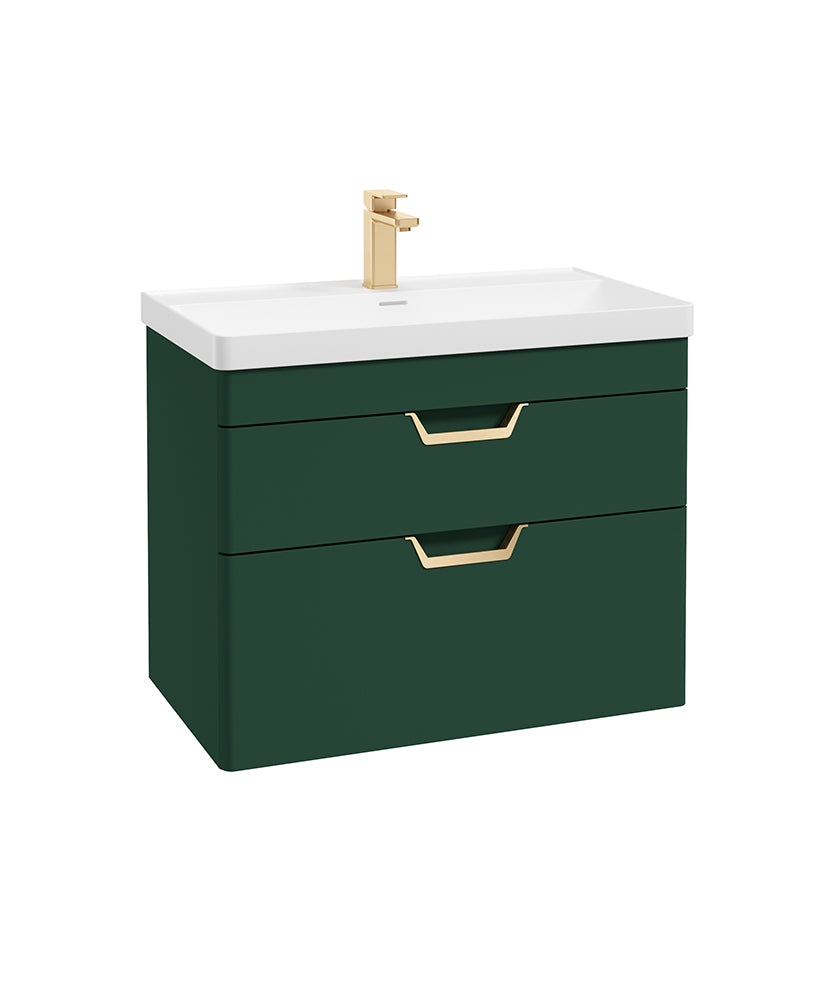 Freya 80cm 2 Drawer Wall Hung Vanity Uni