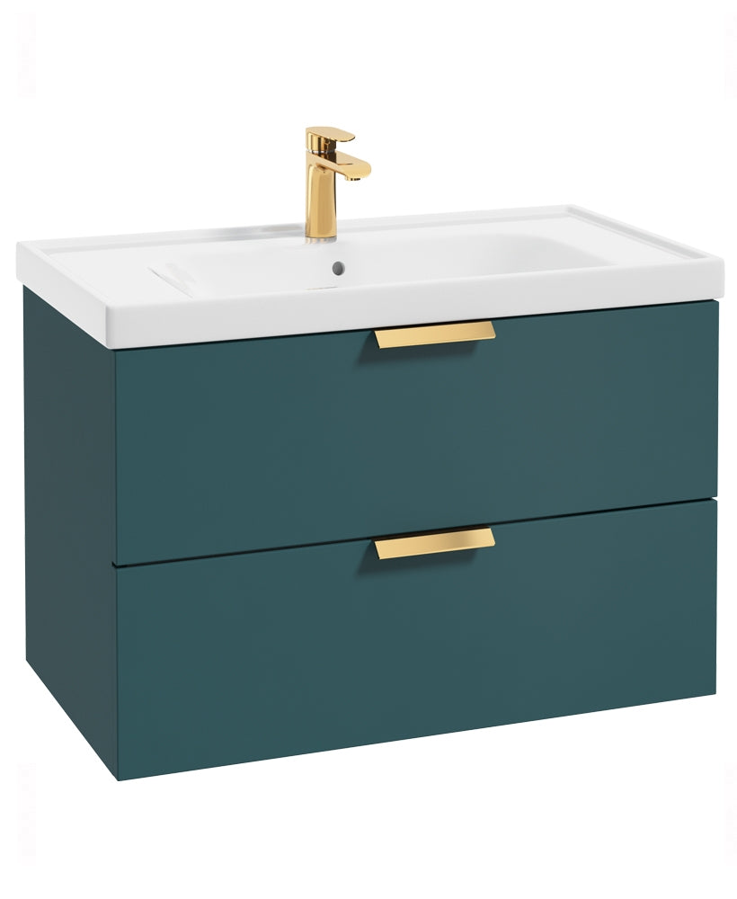 Stockholm Ocean Blue Matt 80cm Wall Hung