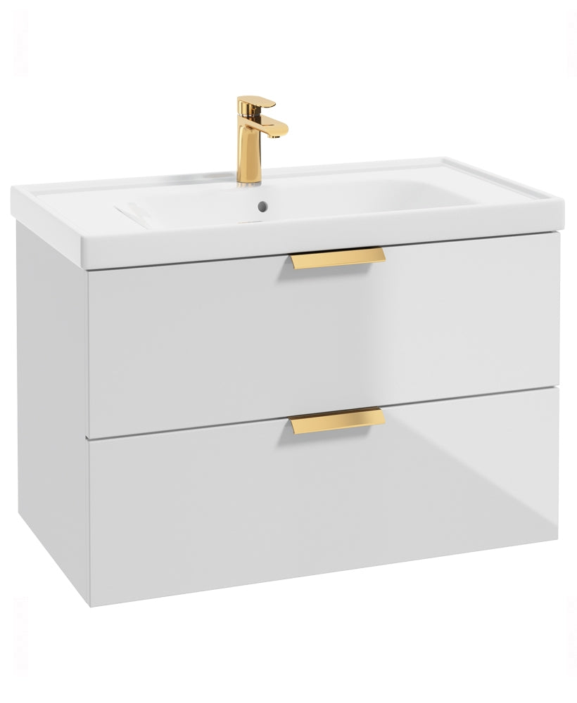 Stockholm Gloss White 80cm Wall Hung Van