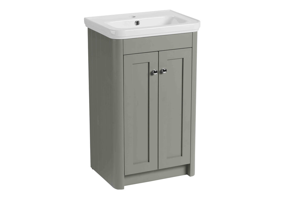 500mm 2 Door Floor Mounted Unit - Stone Grey