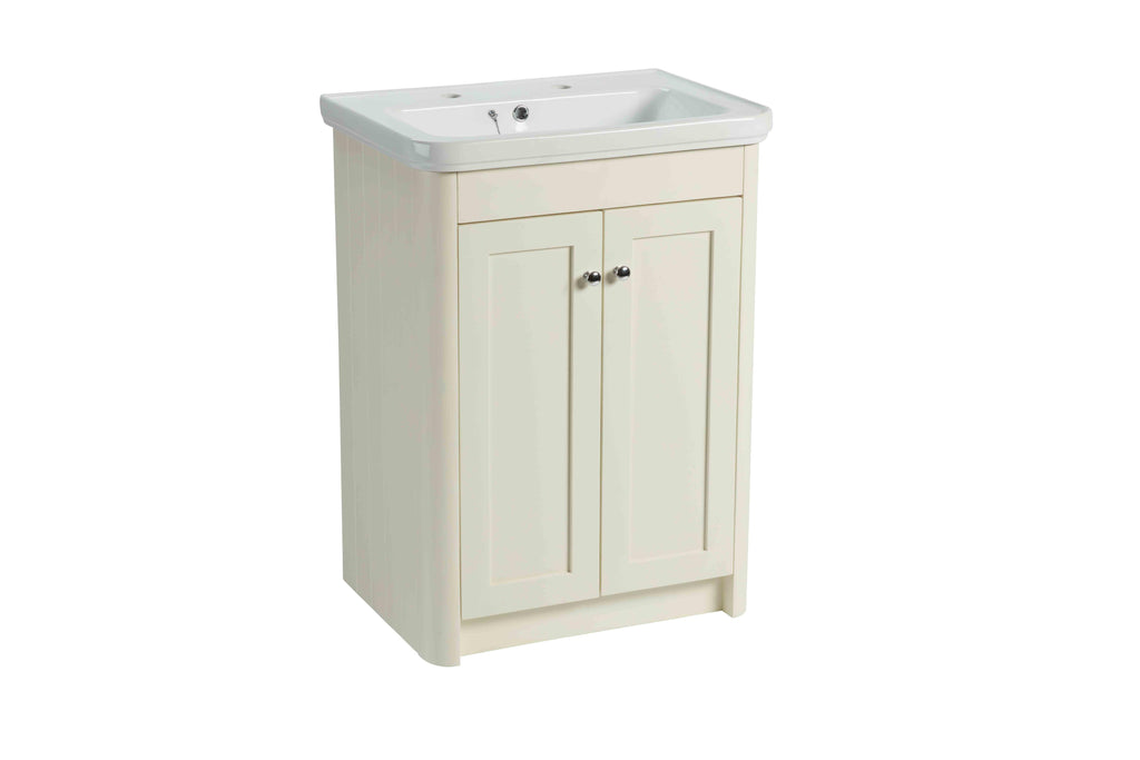 600mm Halcyon 2 Door Floor Mounted Unit - Nat