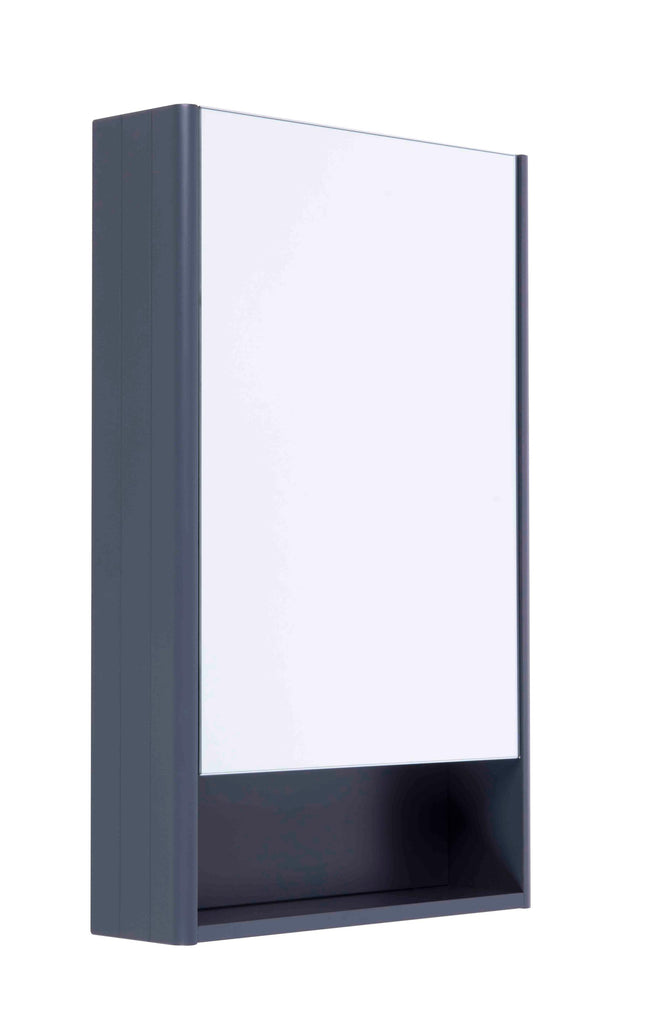 Halcyon Single Mirror Cabinet - Midnight Grey
