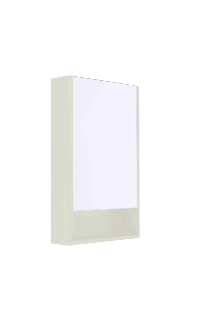Halcyon Single Mirror Cabinet - Natural White