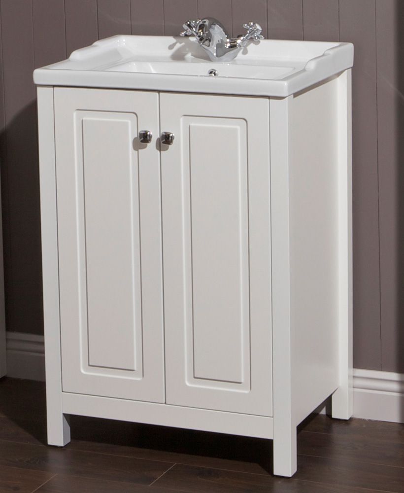 Kingston chalk white 60 vanity unit & vi