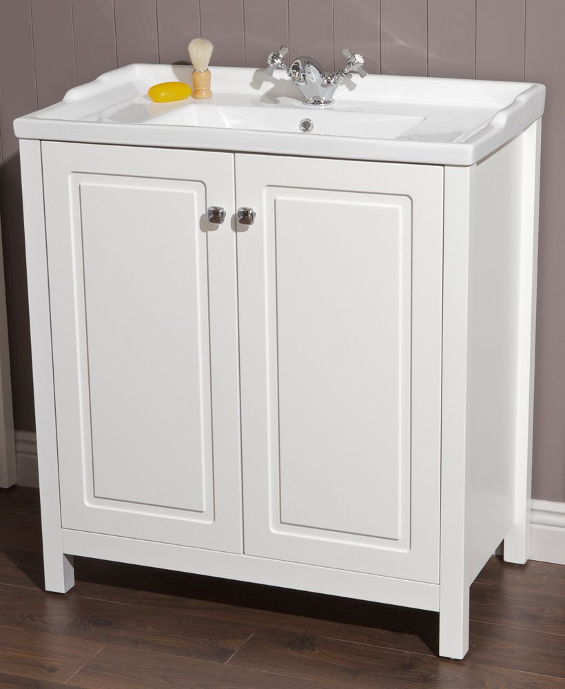 Kingston chalk white 80 vanity unit & vi