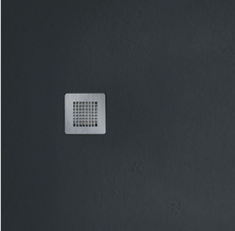 Slate Black 800mm Square Shower Tray & W