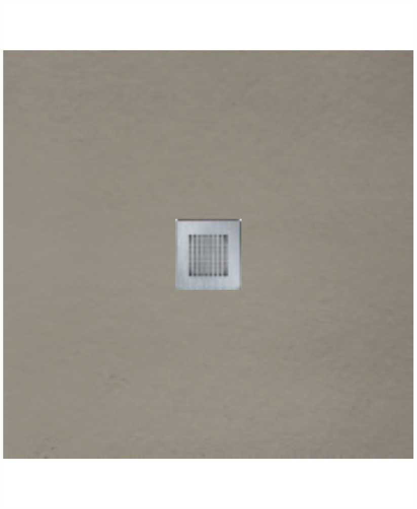 Slate Taupe 800mm Square Shower Tray & W