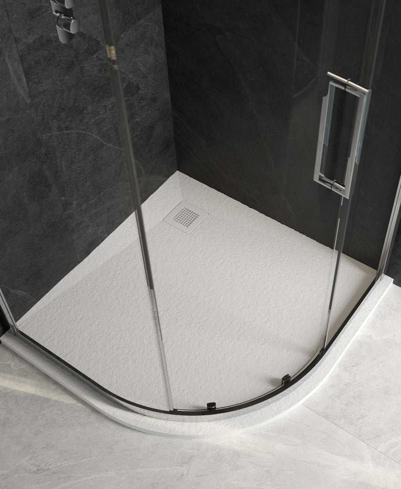 Slate 1000 Quadrant White Shower Tray &