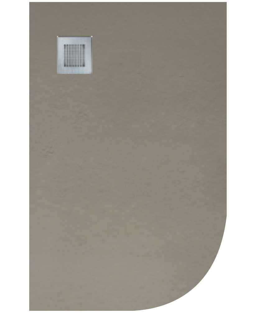Slate Taupe 1000x800mm LH Offset Quadran