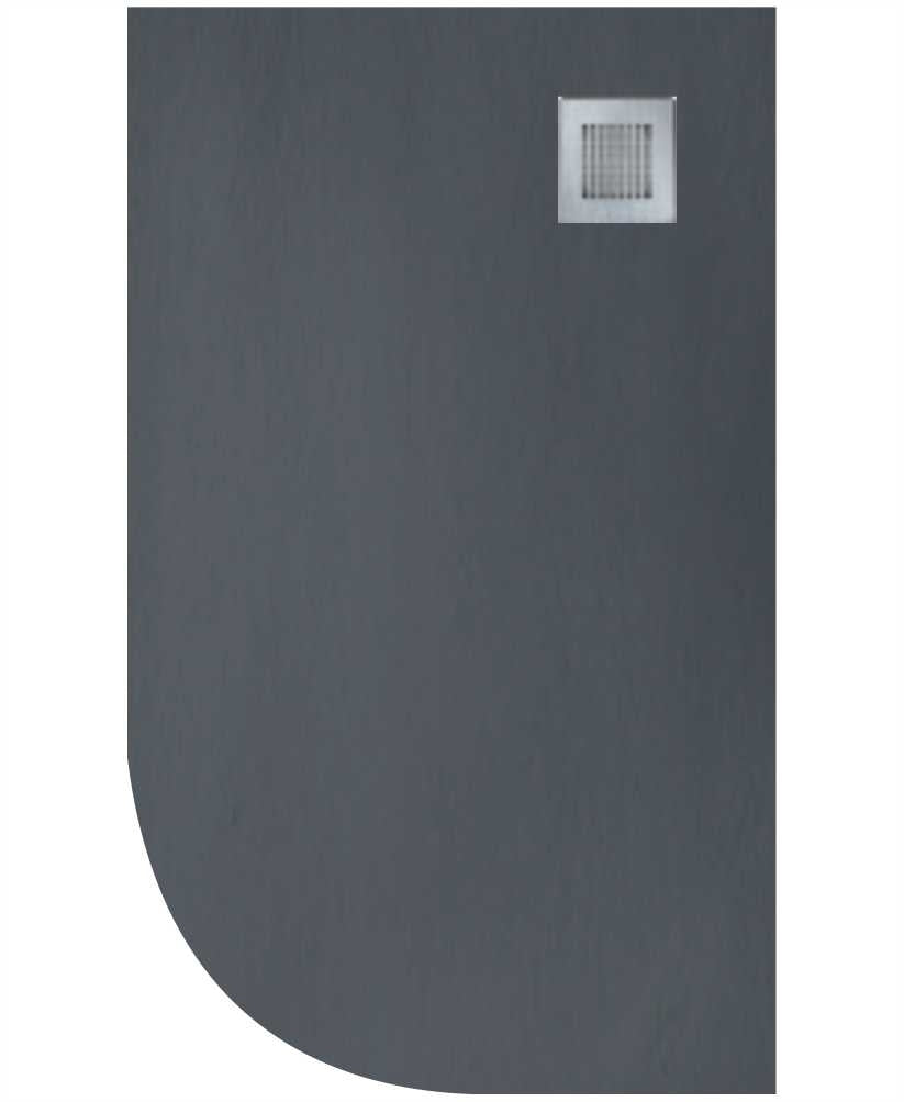 Slate Anthracite 1000x800mm RH Offset Qu