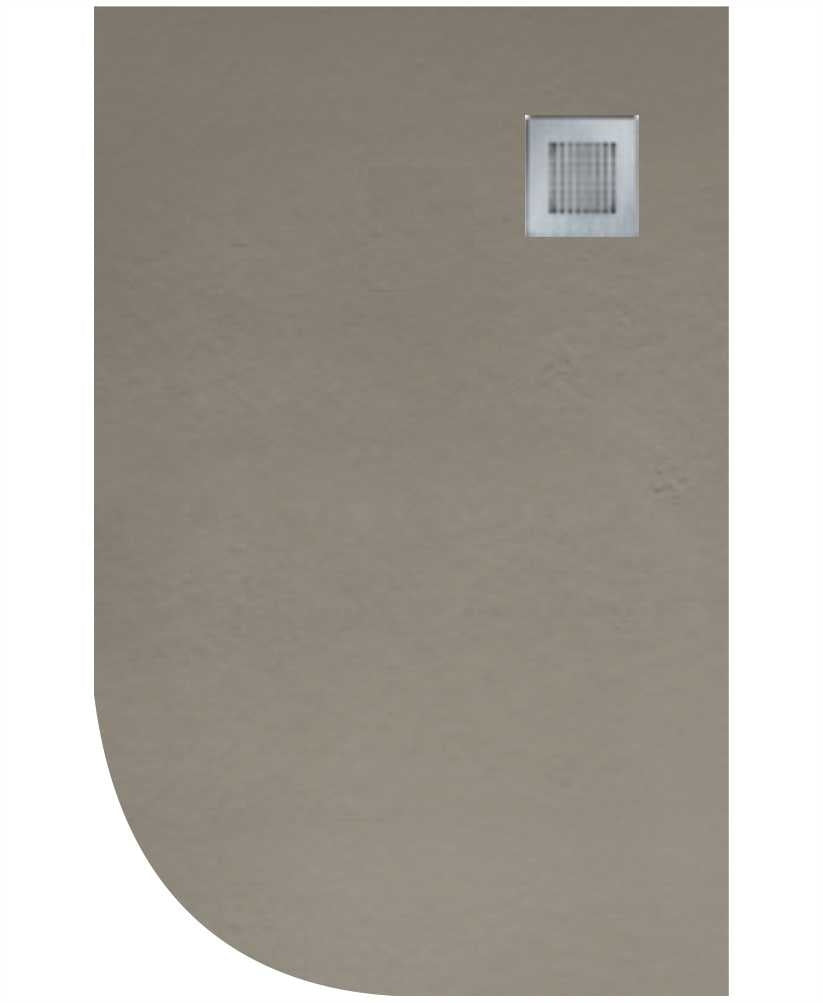 Slate Taupe 1000x800mm RH Offset Quadran