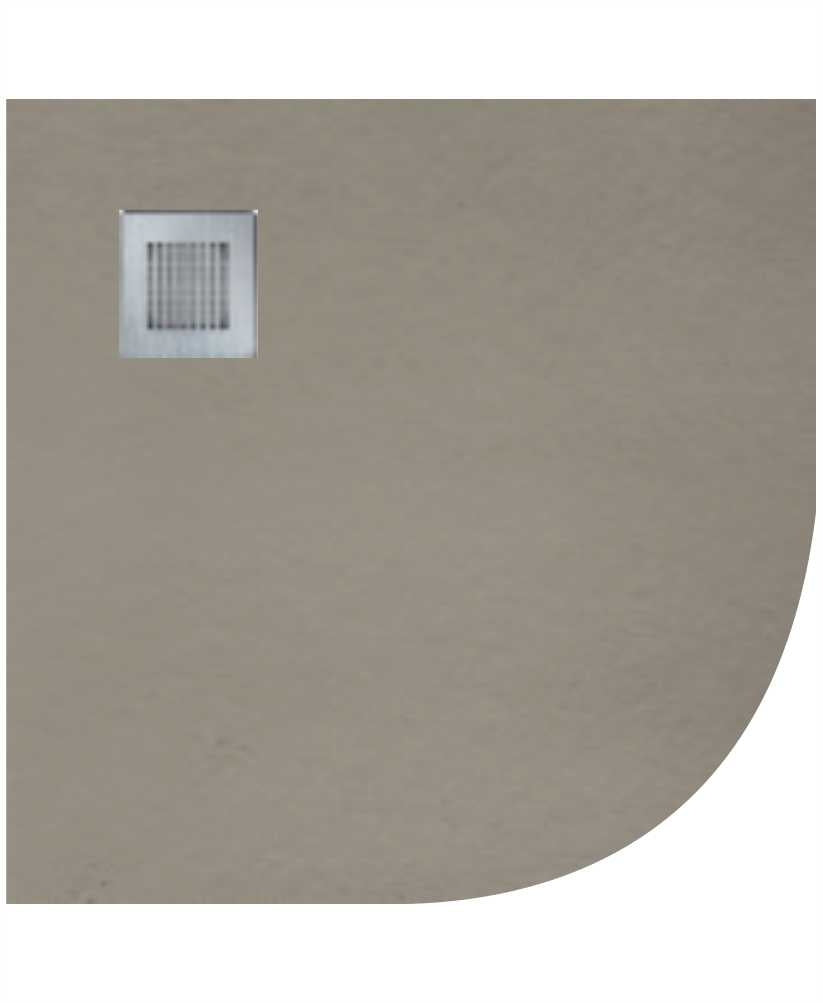 Slate Taupe 900mm Quadrant Shower Tray &