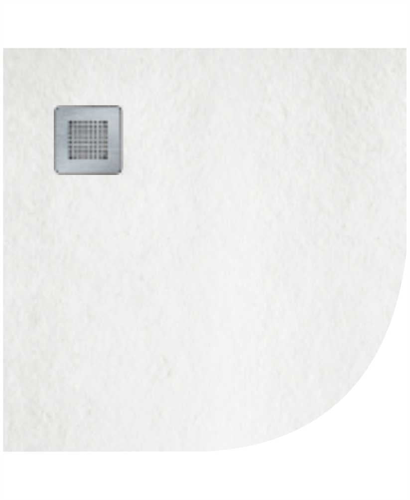 Slate White 900mm Quadrant Shower Tray &