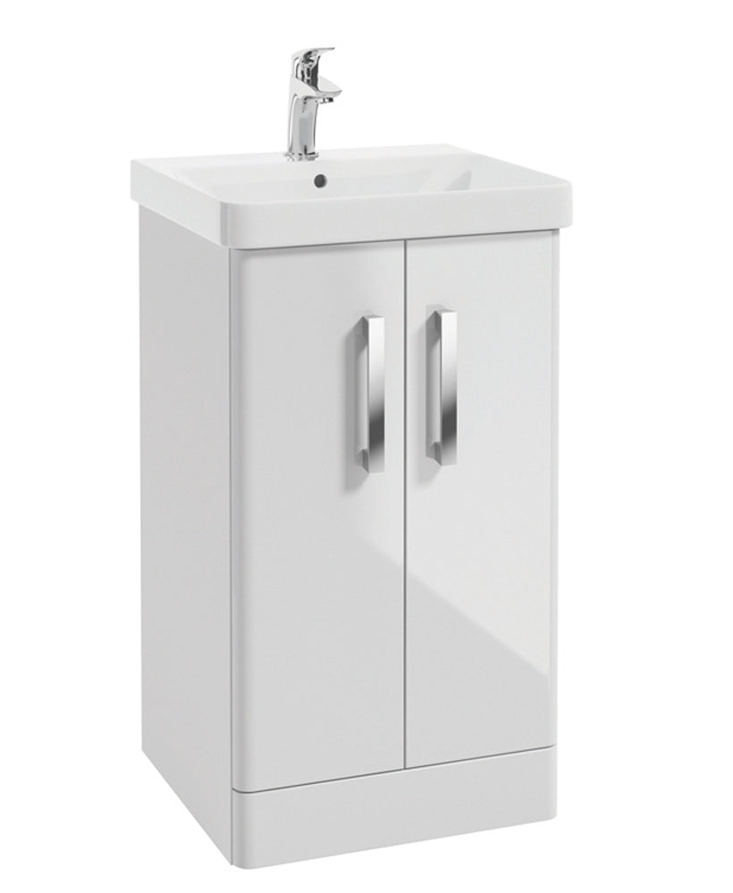 Odeon White Gloss 50cm Floorstanding 2 D