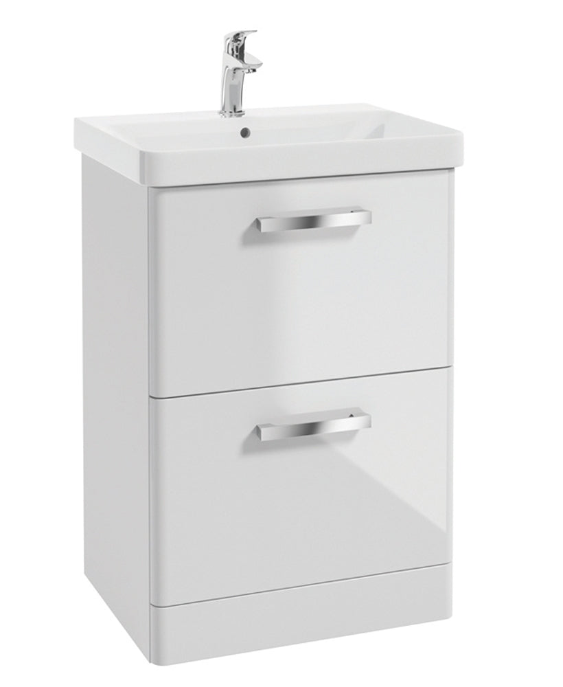 Odeon White Gloss 60cm Floorstanding 2 D