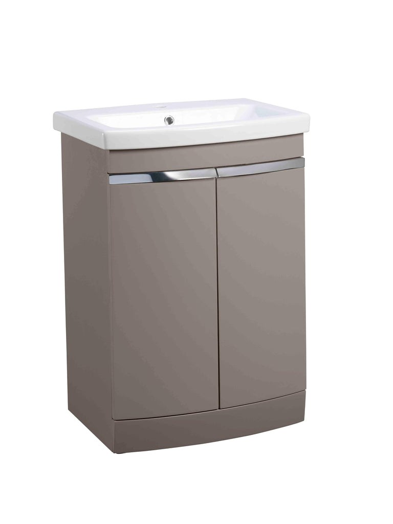 600mm Plan 2 Door Floor Mounted - Stone Grey