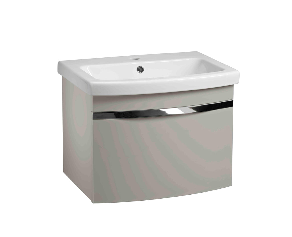 600mm Plan 1 Drawer Wall Mounted - Light Grey