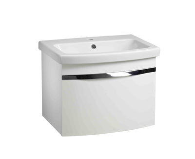 600mm Plan 1 Drawer Wall Mounted - White