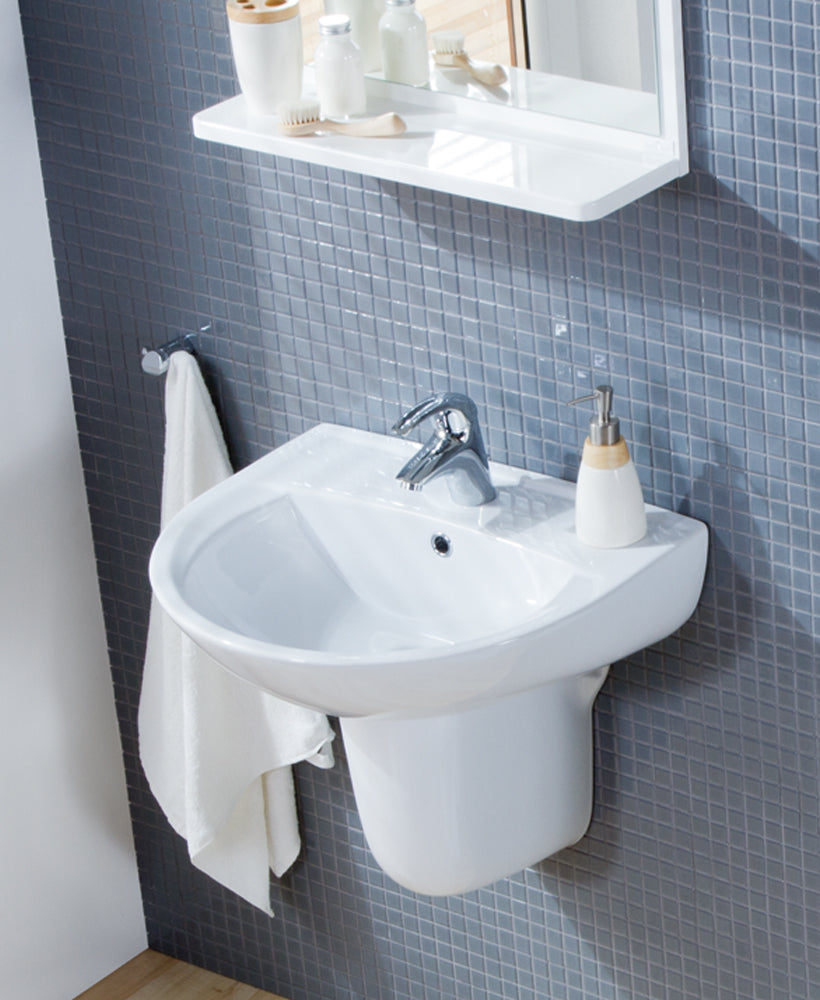 President 50cm Basin 1TH & Semi Pedestal