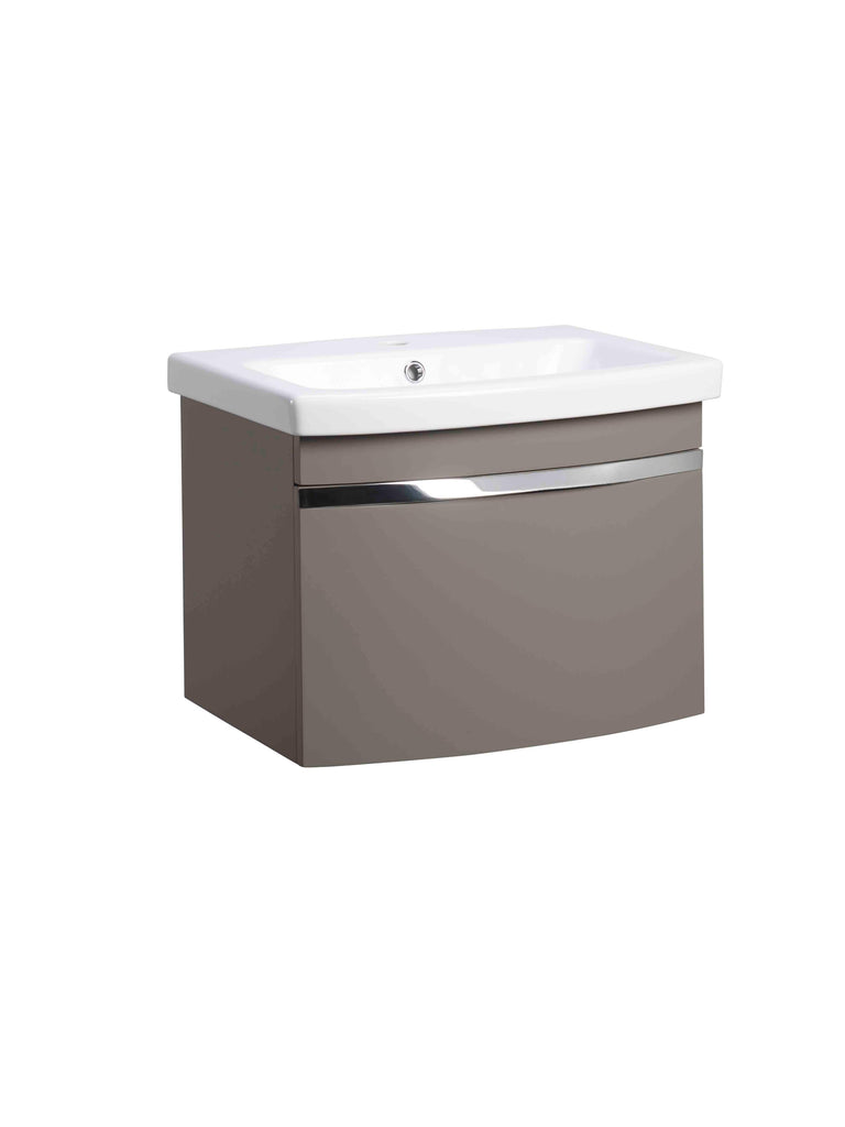 600mm Plan 1 Drawer Wall Mounted - Stone Grey