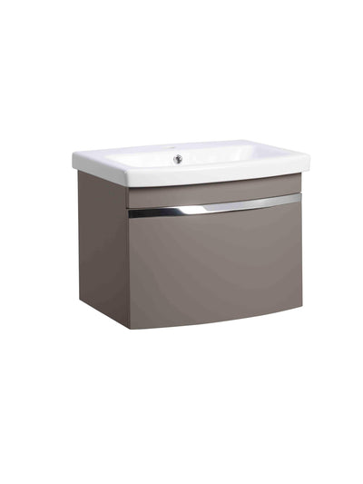 600mm Plan 1 Drawer Wall Mounted - Stone Grey