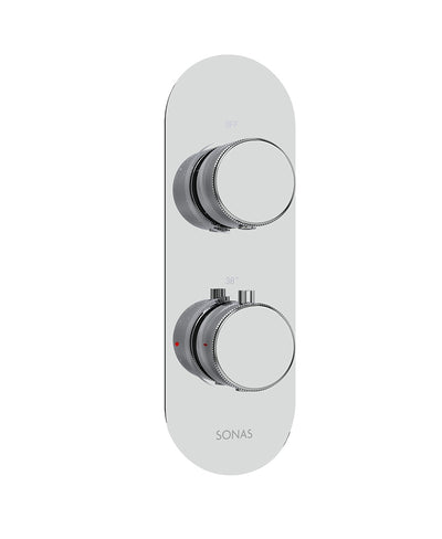 Quantum Knurled Twin Shower Valve Dual O