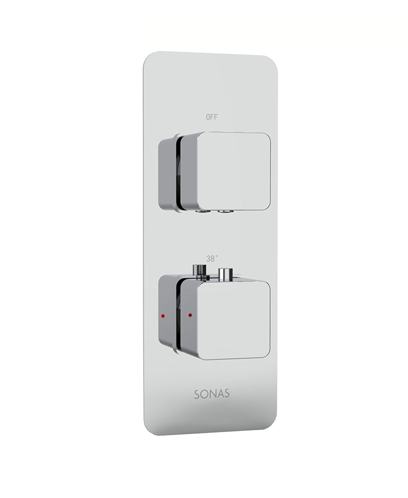 Quantum Soft Square Twin Shower Valve Si