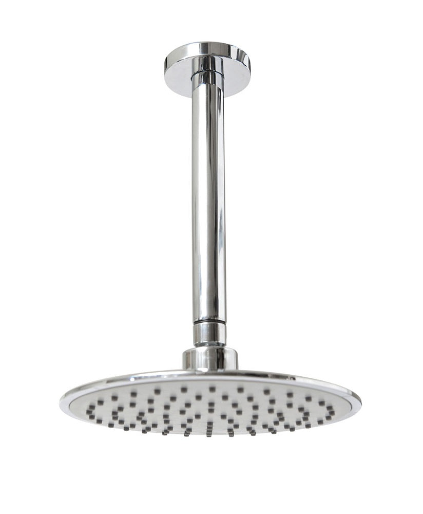 Ria 200mm Grey faceplate shower head & 2