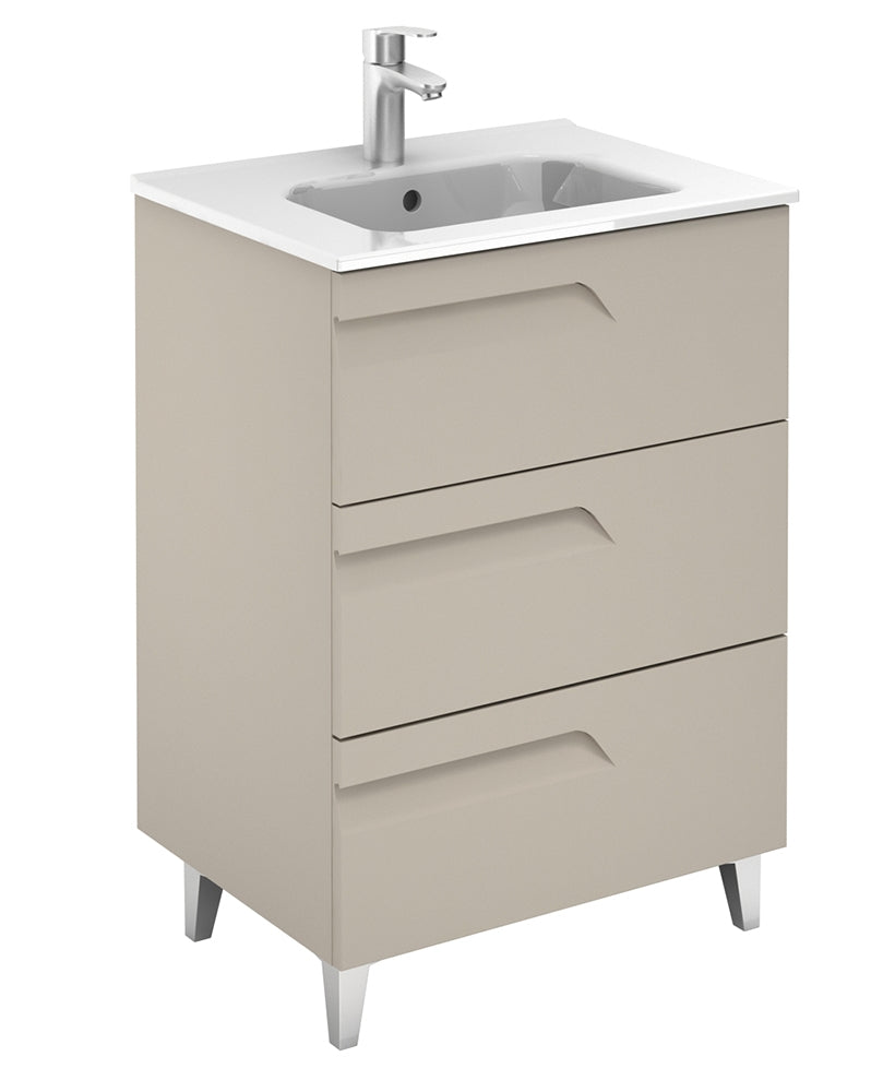 Brava Smokey Matt 3 Drawer 60cm Vanity U