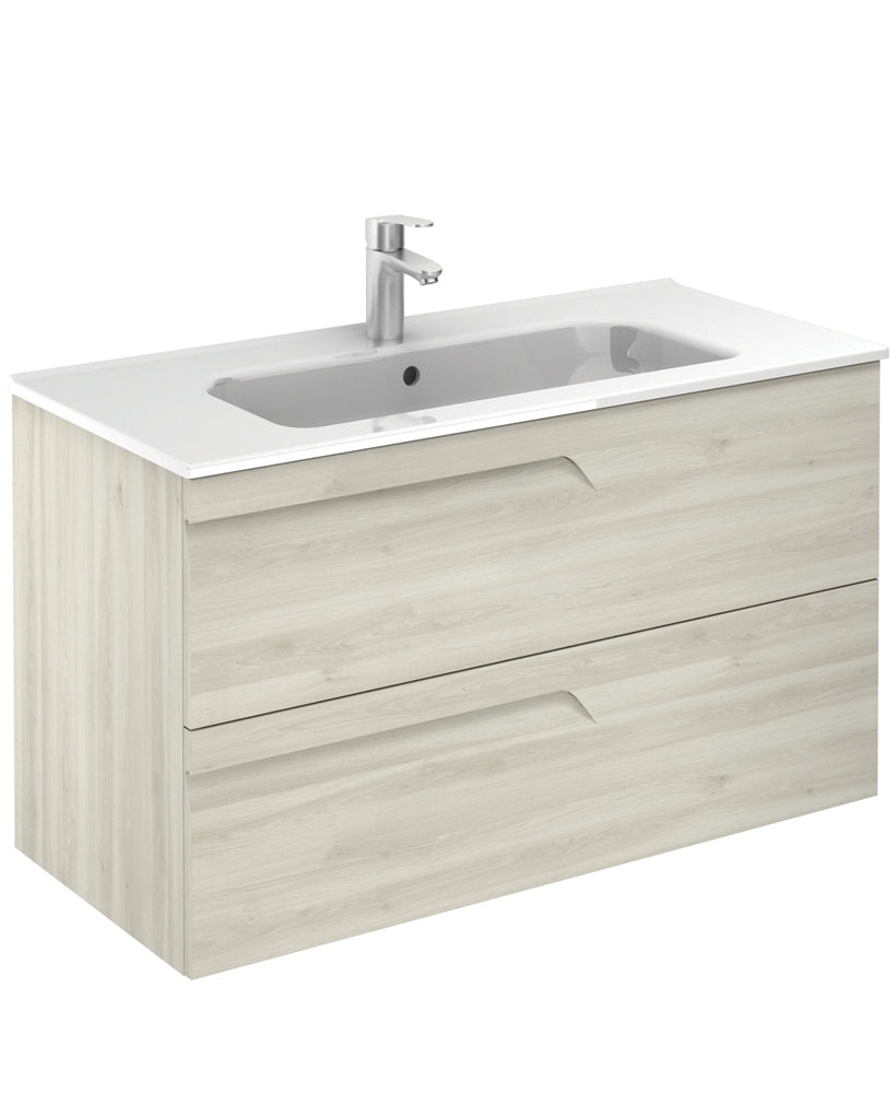 Brava Nature White 100 Vanity Unit & Sli