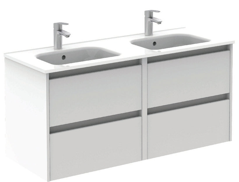 Smart Gloss White 4 Drawer 120cm Vanity