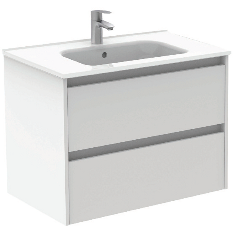 Smart Gloss White 2 Drawer 80cm Vanity U