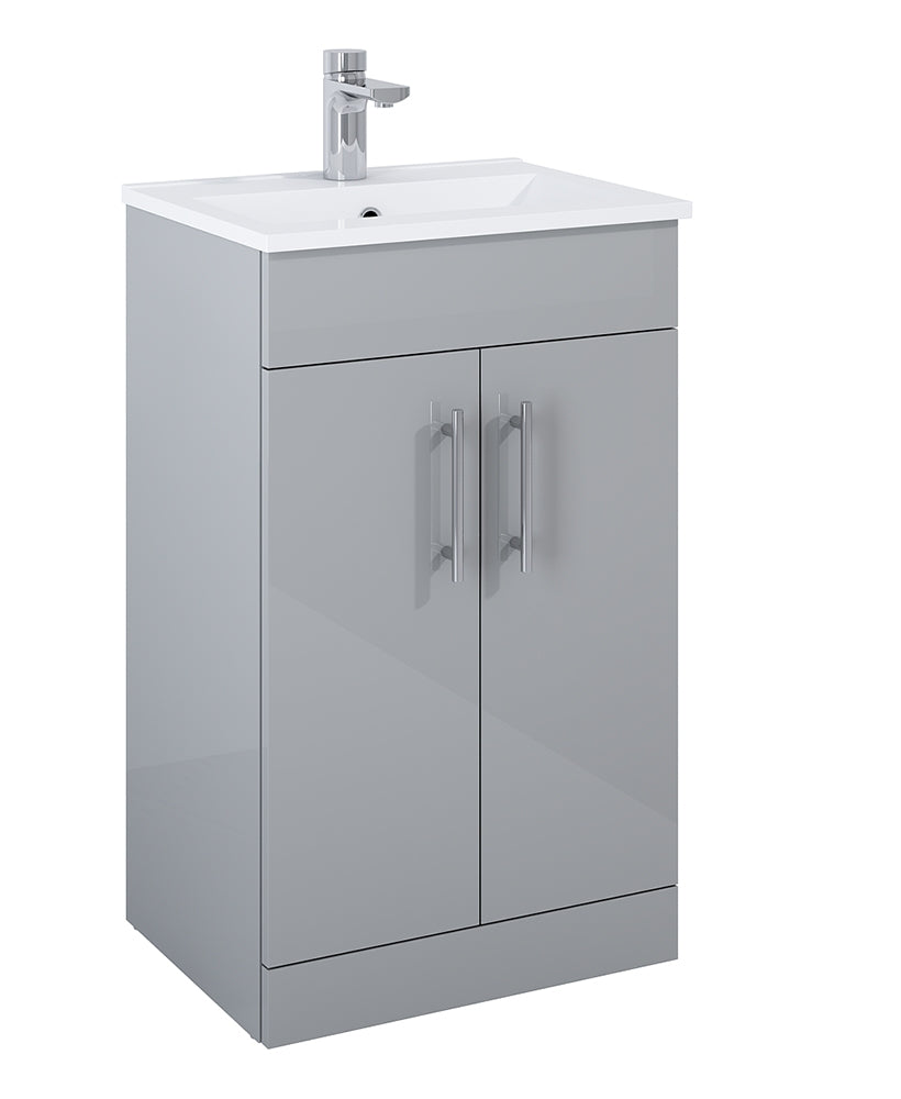 Belmont Square Gloss Light Grey 50cm Van