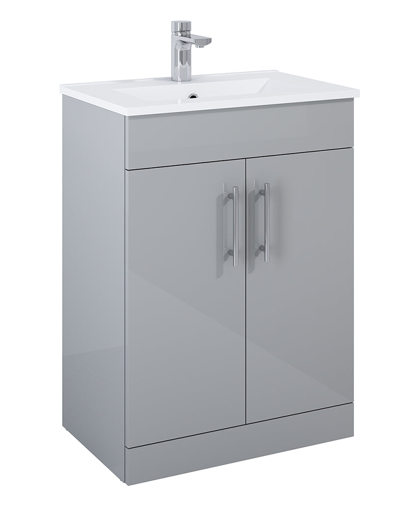 Belmont Square Gloss Light Grey 60cm Van
