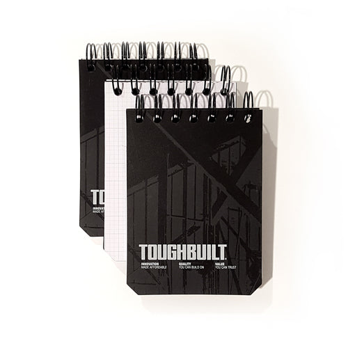 Toughbuilt Grid Notebooks (Small) - 3 Pack