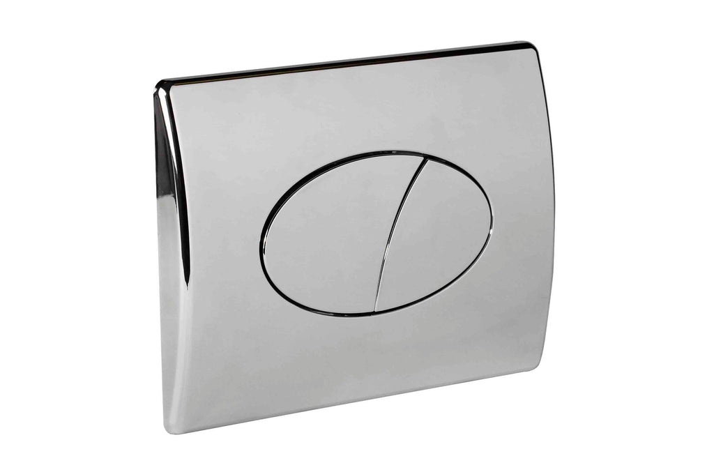 Ellipse Dual Flush Push Plate - Chrome